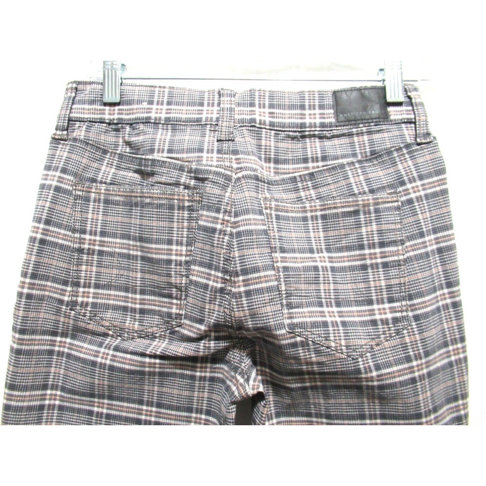 American Eagle Outfitters Size 4 Multi Plaid Super Stretch High Rise Jeggings - Picture 8 of 9